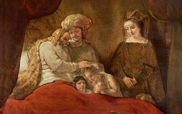 יעקב מברך את בני יוסף ציור מאת רמברנדט, ויקיפדיה