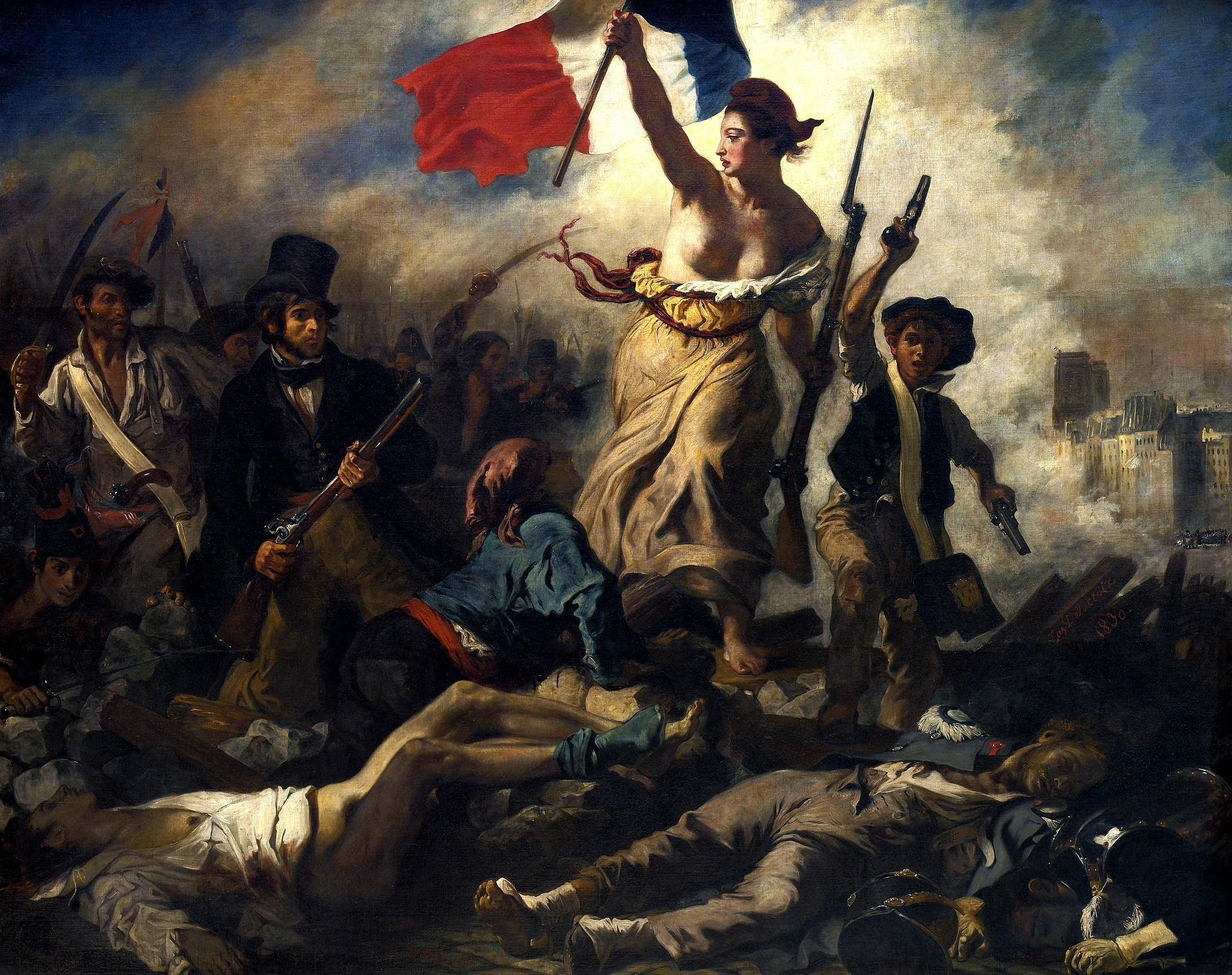 "החירות מובילה את העם" ציור של אז'ן דלקרואה, מתוך אתר Pixabay