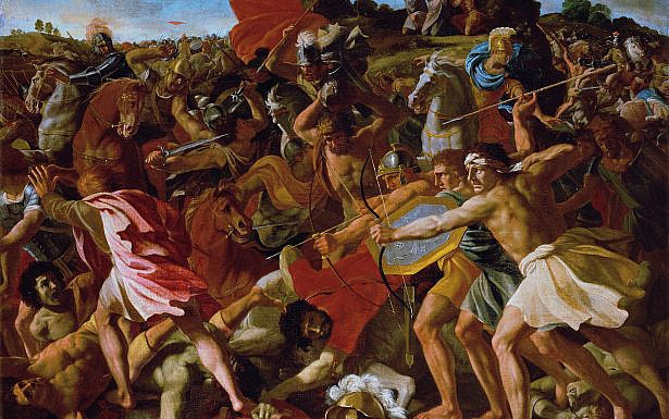 מלחמת יהושע בעמלק. ציור מאת ניקולס פוסין